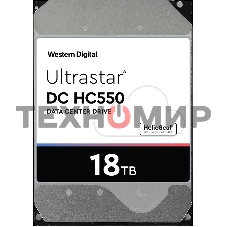 Жесткий диск Western Digital Original SATA-III 18Tb 0F38459 WUH721818ALE6L4 Ultrastar DC HC550 (7200rpm) 512Mb 3.5