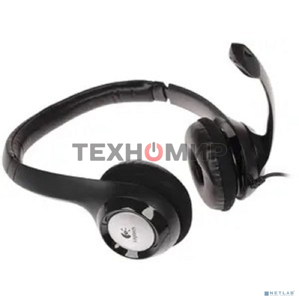 Гарнитура проводная Logitech Headset H390 USB черный