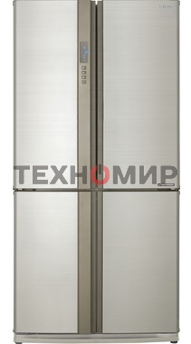 Холодильник Sharp SJ-EX98FBE бежевый трехкамерный 394/211 л морозилка снизу, No Frost, Side by Side
