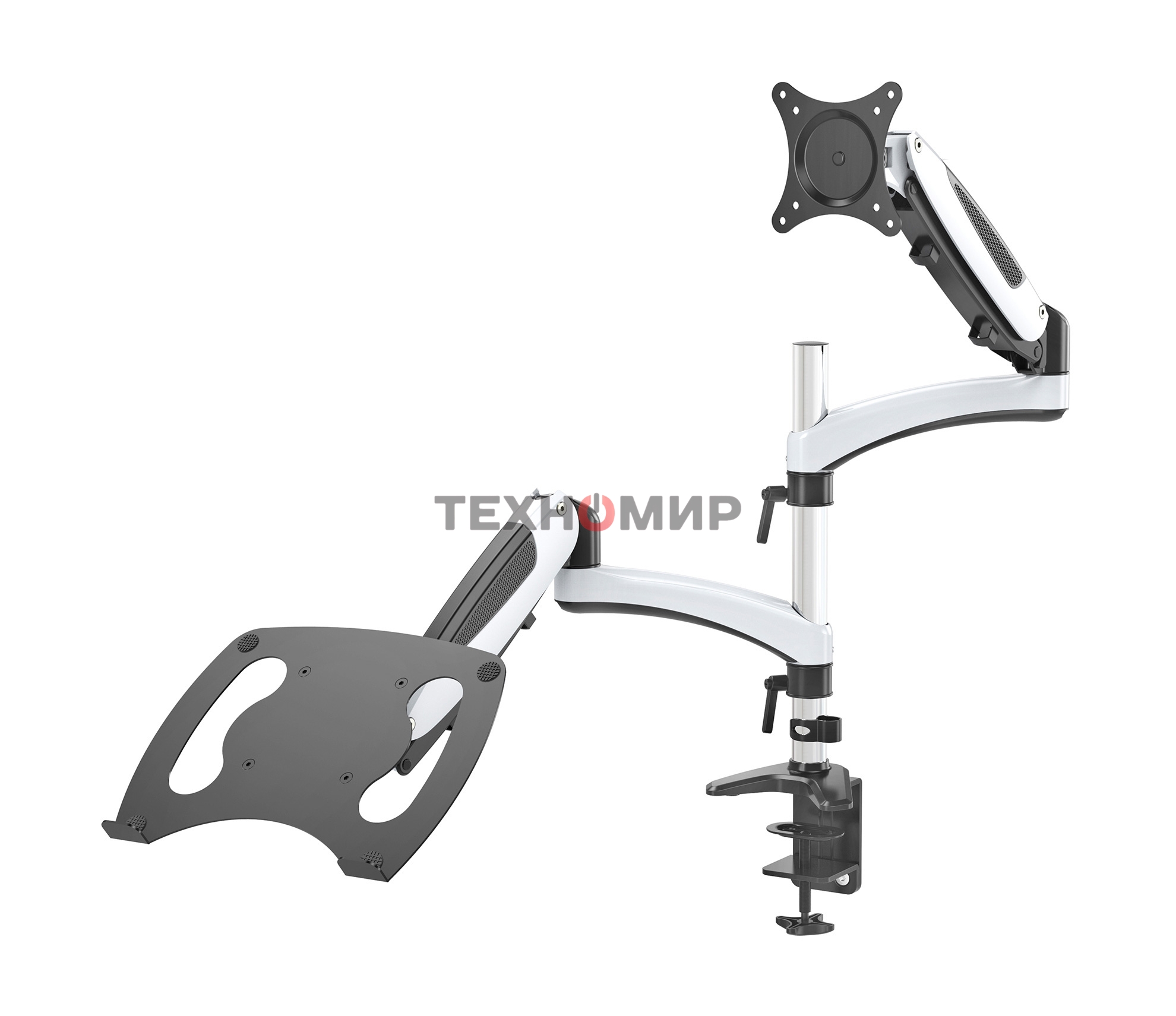 Кронштейн для монитора/ноутбука Cactus CS-VM-LH08-AL серебряный 13