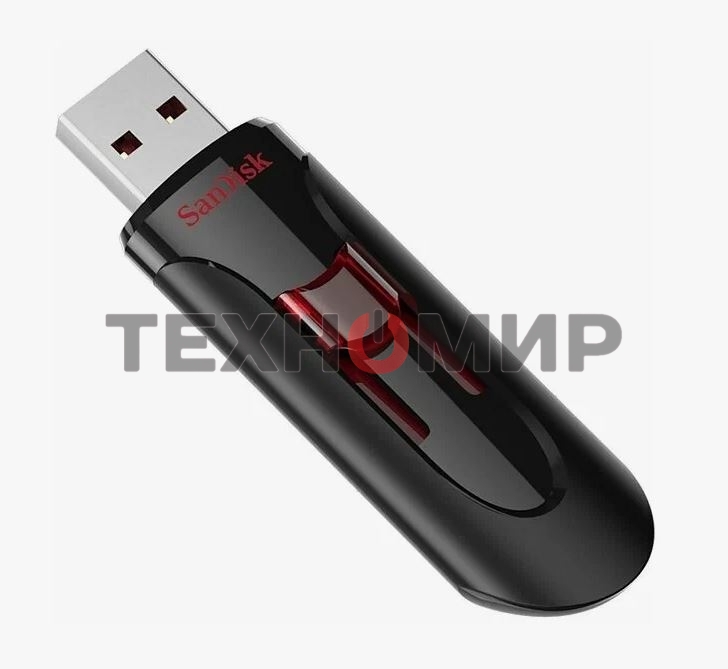 Флешка USB Sandisk CZ600 Cruzer Glide (SDCZ600-128G-G35), 128Gb, USB 3.0, R/W 100/20, черный