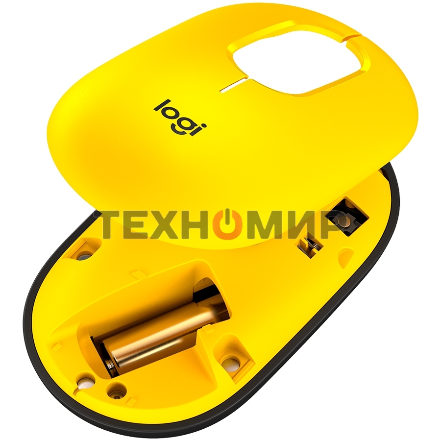 Мышь беспроводная Logitech POP Mouse желтый, 4000 dpi, Bluetooth, кнопки - 4