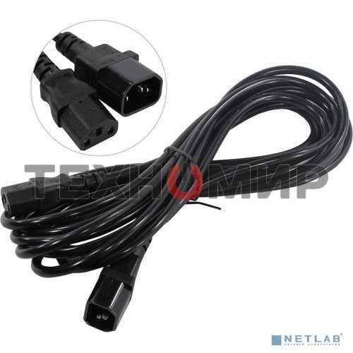 Кабель монитор-компьютер (UPS->уст-во) ExeGate Power EC-5P (С13->С14) VDE-250V-3*0,75-CU, 10A, 5м