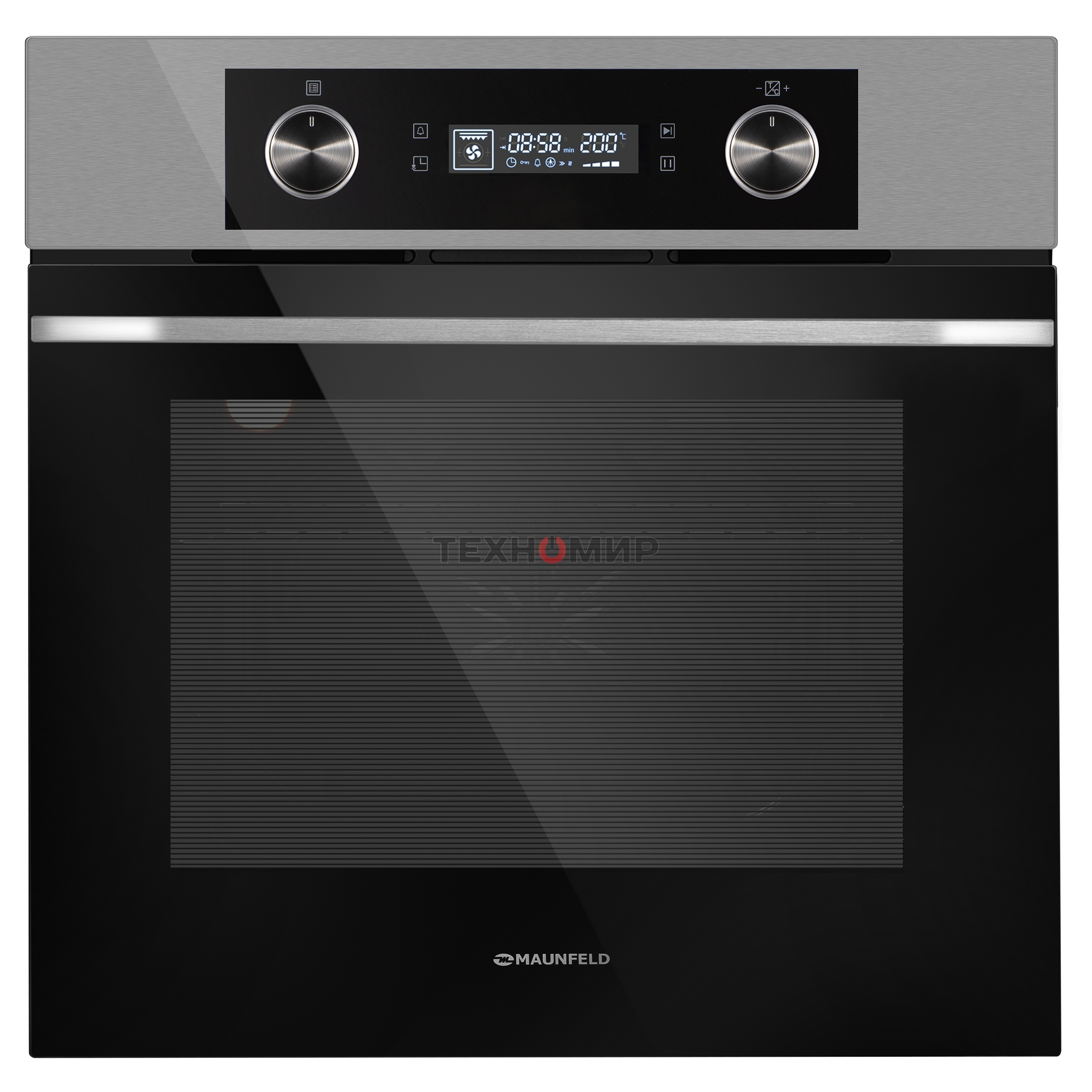 Шкаф духовой электрический Maunfeld AEOH60102S, 60л, дверца с 3 стеклами, нержавеющая сталь