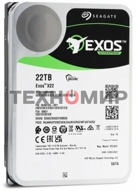 Жесткий диск Seagate HDD Exos X22 ST22000NM001E 22Tb 7200rpm SATA-III 512Mb 3.5