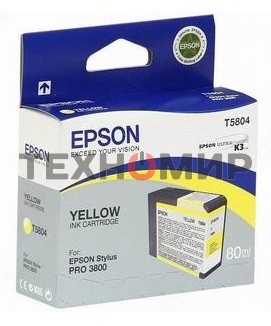 Картридж струйный Epson C13T580400 для Stylus Pro 3800 80 мл желтый