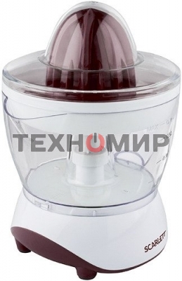 Соковыжималка цитрусовая Scarlett SC-JE50C06 25Вт рез.сок.:700мл. белый/коричневый