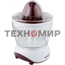 Соковыжималка цитрусовая Scarlett SC-JE50C06 25Вт рез.сок.:700мл. белый/коричневый