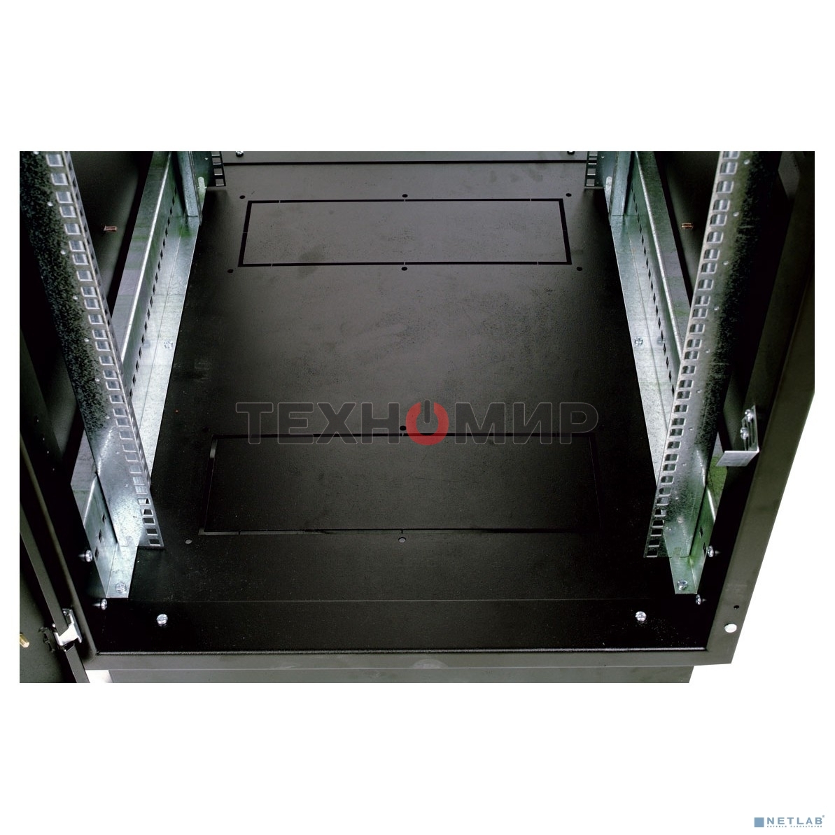 Шкаф телекоммуникационный напольный 42U (800x800) дверь стекло, черный