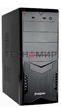 Компьютерный корпус Miditower ExeGate EX261448RUS CP-601 Black, ATX, (CP350W, 80мм), 2хUSB, Audio