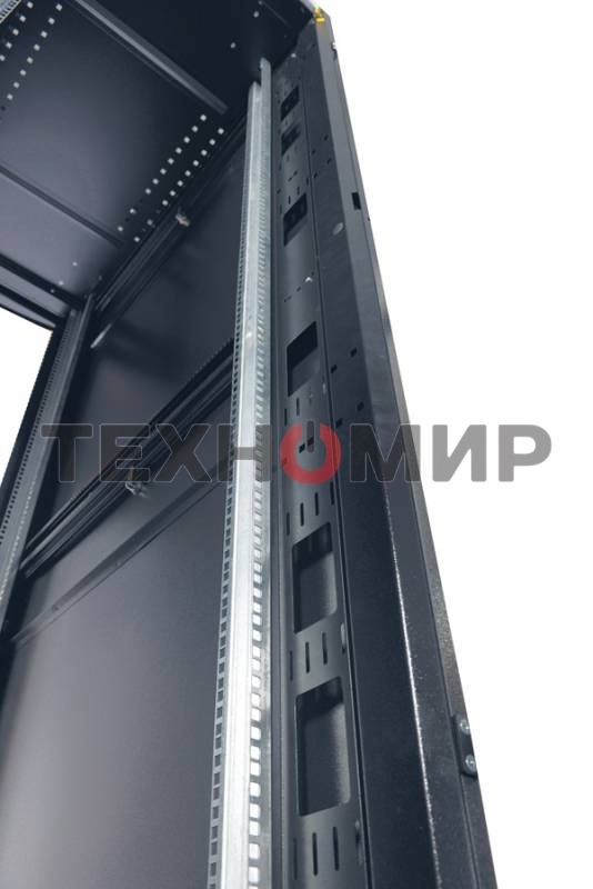 Шкаф серв. ПРОФ нап. 42U (600x1000) дверь перфорированная 2 шт., цвет черный, в сборе (ШТК-СП-42.6.10-44АА-9005) (1 коробка)