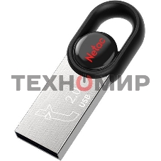 Флешка USB Netac UM2 (NT03UM2N-016G-20BK), 16Gb, USB 2.0, R/W 100/40, серебристый/черный