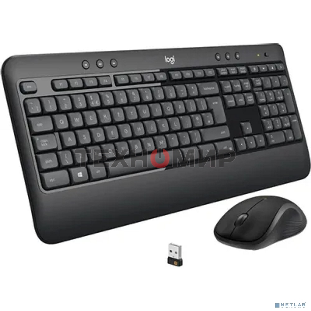 Комплект клавиатура+мышь Logitech MK540 беспроводной, USB, 1000 DPI, чёрный