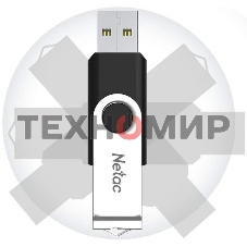 Флешка USB Netac U505 (NT03U505N-032G-20BK), 32Gb, USB 2.0, R/W 70/30, черный/серебристый