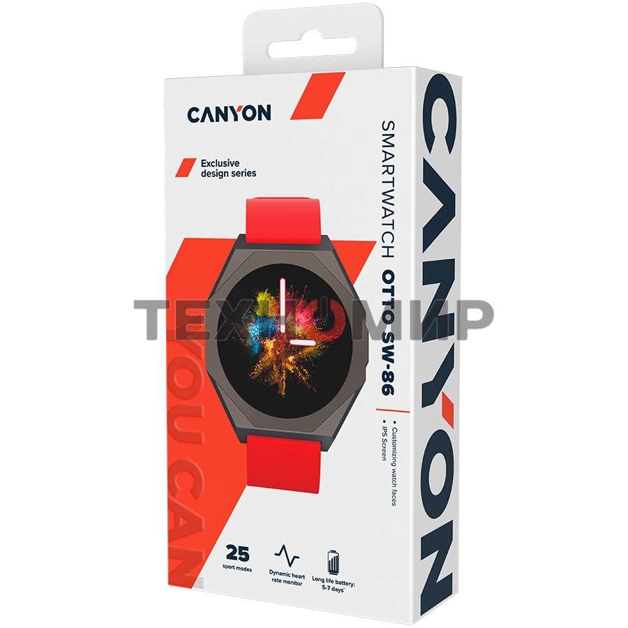 Умные часы CANYON Otto SW-86, Smart watch Realtek 8762DK LCD 1.3''