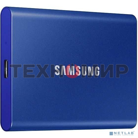 Внешний SSD Samsung T7, 1TB, USB 3.2 Gen 2 Type-C, R/W 1050/1000, синий