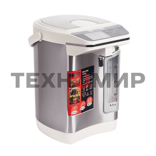 Термопот Mystery MTP-2442 4.5л. 700Вт серебристый/белый