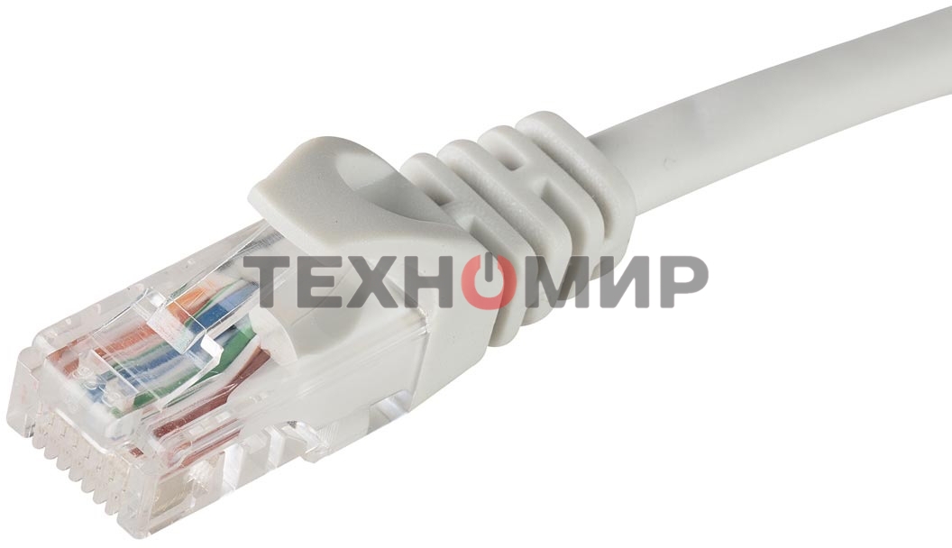 Коммутационный шнур ITK (патч-корд), cat.5e UTP, LSZH, 1м, серый