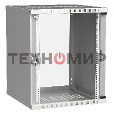 Шкаф ITK LWE3-15U66-GF LINEA WE 15U 600x600 мм дверь стекло серый