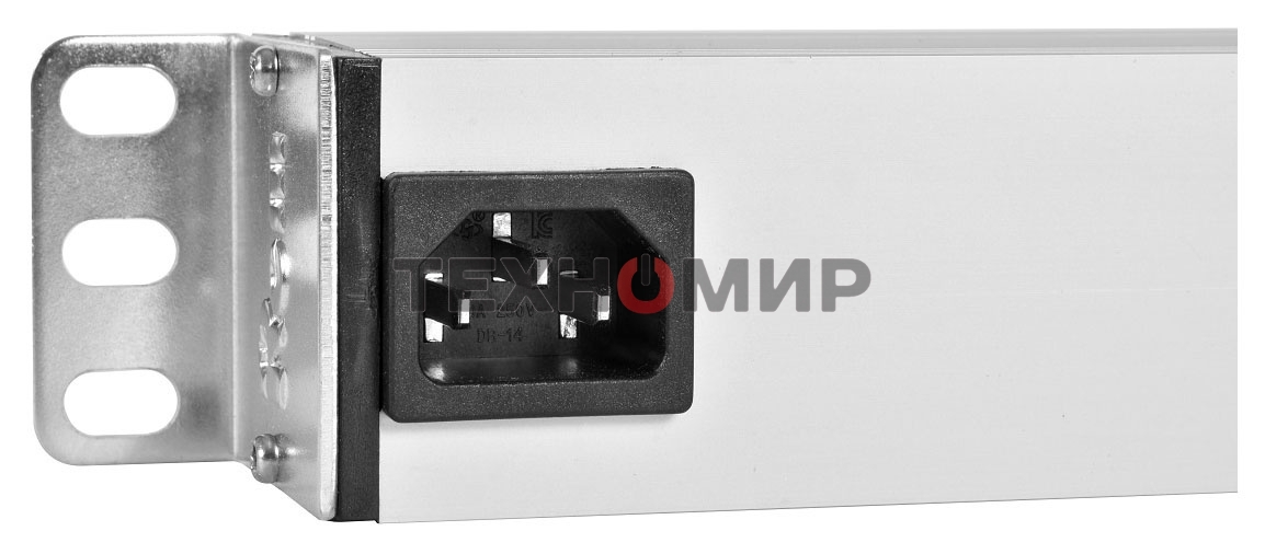 Блок розеток ЦМО Rem-10 без шнура с выкл., 5 IEC 60320 C13, вход IEC 60320 C14, 10A, алюм., 10