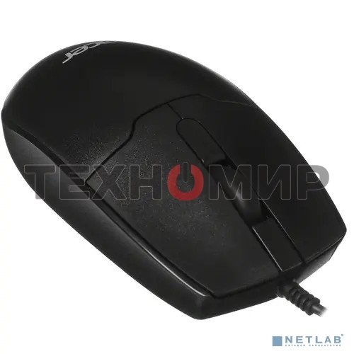 Мышь проводная Acer OMW126 черный, 1200 dpi, USB, кнопки - 3