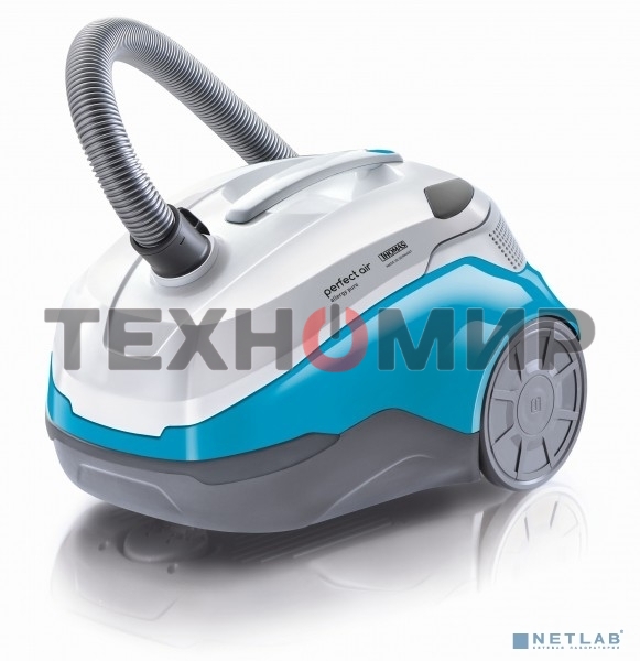 Пылесос Thomas AQUA-BOX Perfect Air Allergy Pure белый/синий, 1700 Вт, уборка сухая/сбор жидкости, пылесборник контейнер 2.6 л