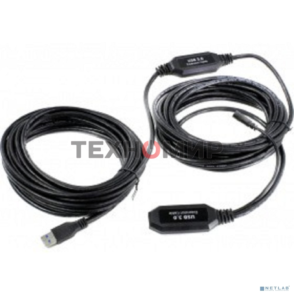 Кабель-адаптер USB3.0-repeater, удлинительный активный Am-->Af 10м VCOM