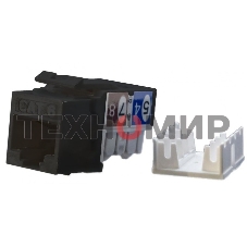 Модуль универсальный Hyperline KJ9, keystone, 1хRJ45, 90°, кат. 6, неэкр., 1 шт, черный