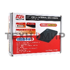 Внешний корпус для HDD AgeStar 3UB2P2 SATA III пластик черный 2.5