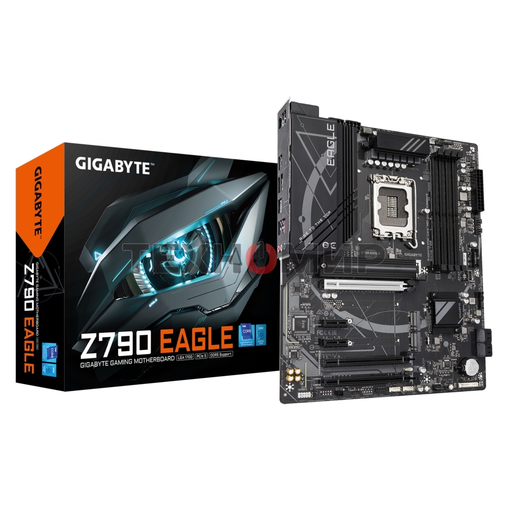 Материнская плата Gigabyte Z790 EAGLE, LGA 1700, Intel Z790, 4xDDR5, 4xSATA, 3xM.2, 1xPCIe 5.0 x16, 1xPCIe 4.0 x4, 1xPCIe 3.0 x1, 1xHDMI, 1xDP, 1x 2.5Gb LAN, 4xUSB-A 3.2 Gen 1, 1xUSB-A 3.2 Gen 2, 2xUSB-A 2.0, 1xUSB-C 3.2 Gen 2, 3x3.5 мм, 7.1, ATX