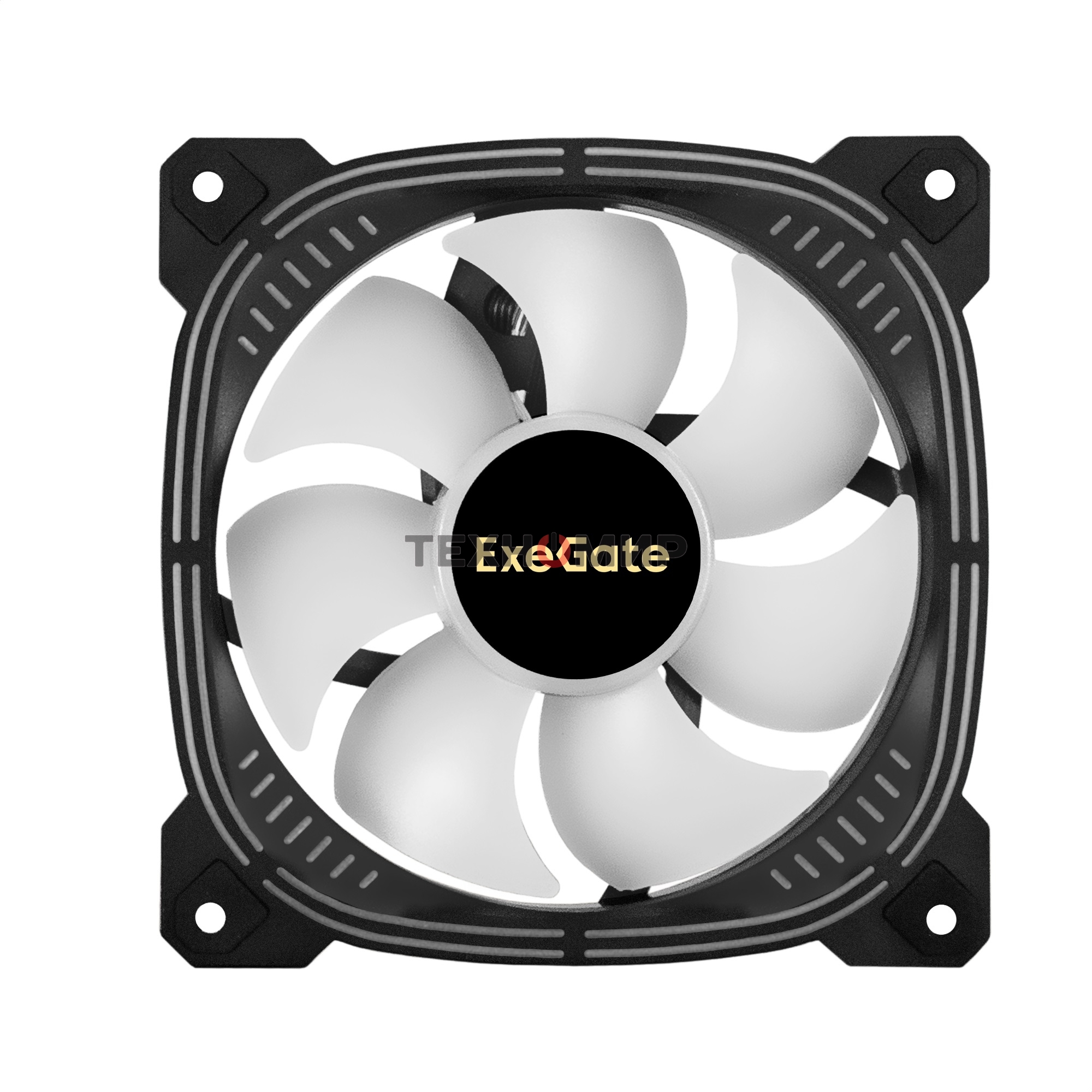 Вентилятор для корпуса ExeGate EX12025H3P4PSU-PWM.ARGb черный, 120 мм, 1800 об/мин, 26 дБ, 4 pin