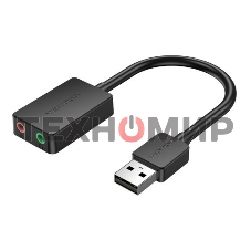 Внешняя звуковая карта Vention USB Черная, шт.