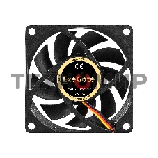 Вентилятор для корпуса ExeGate EX07015S3P черный, 70 мм, 3000 об/мин, 27 дБ, 3 pin
