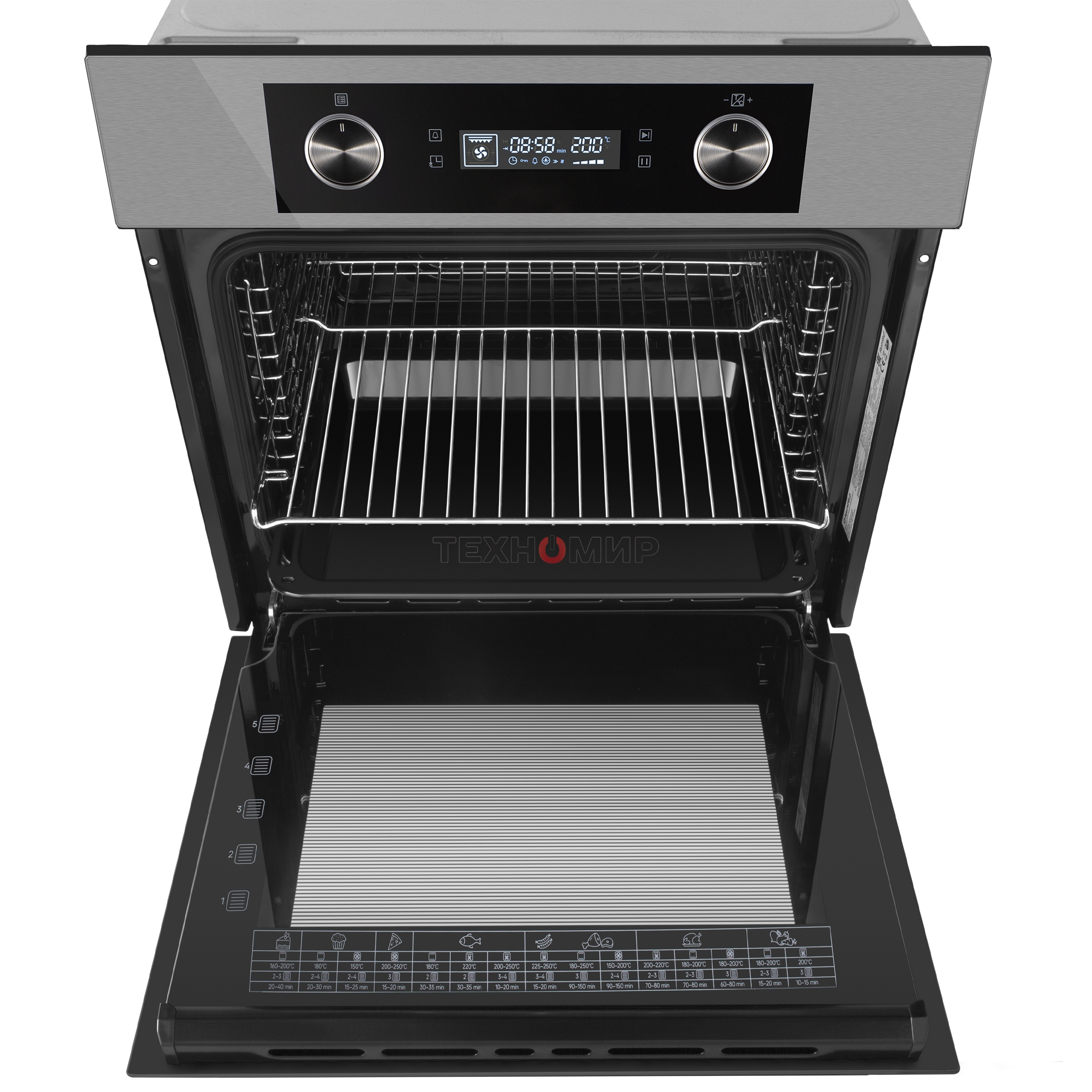 Шкаф духовой электрический Maunfeld AEOH60102S, 60л, дверца с 3 стеклами, нержавеющая сталь