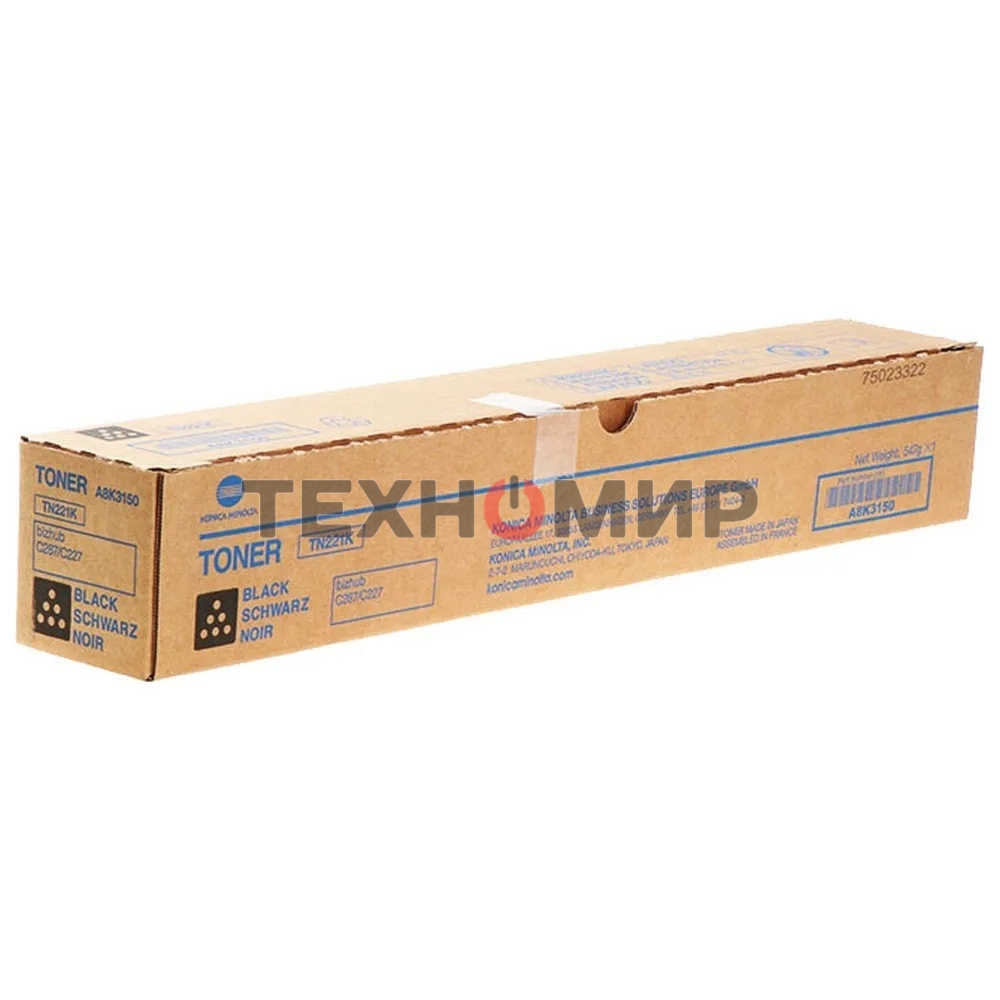 Тонер-картридж Konica-Minolta TN-221K черный для bizhub C227/C287