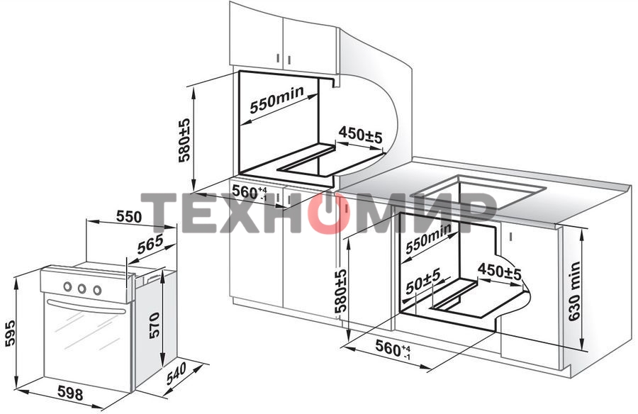 Духовой шкаф Газовый Gefest ДГЭ 621-01 Н3 нержавеющая сталь, встраиваемый