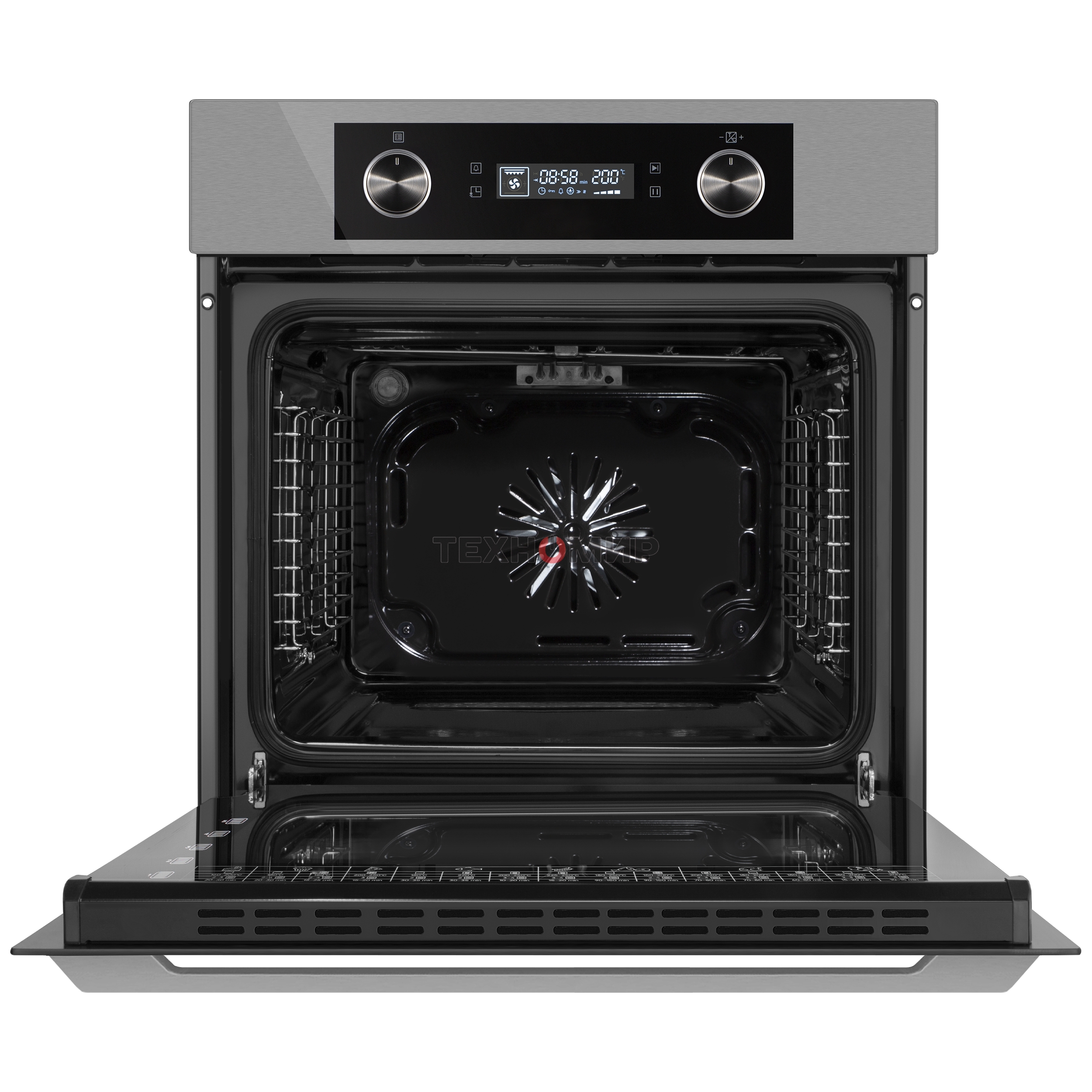 Шкаф духовой электрический Maunfeld AEOH60102S, 60л, дверца с 3 стеклами, нержавеющая сталь