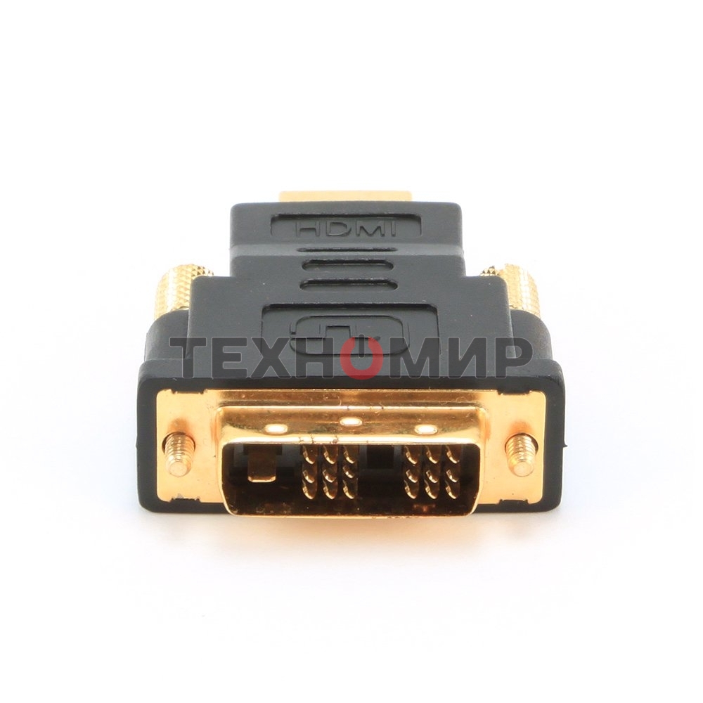 Адаптер (переходник) Gembird HDMI-DVI A-HDMI-DVI-1, 19M/19M, золотые разъемы, пакет