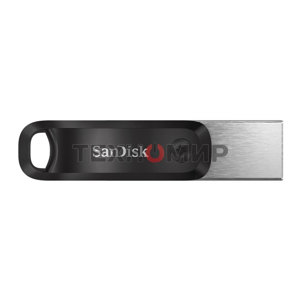 Флешка USB Sandisk IX60N iXpand GO (SDIX60N-128G-GN6NE), 128Gb, USB 3.0/Lightning, R/W 150/70, черный/серебристый