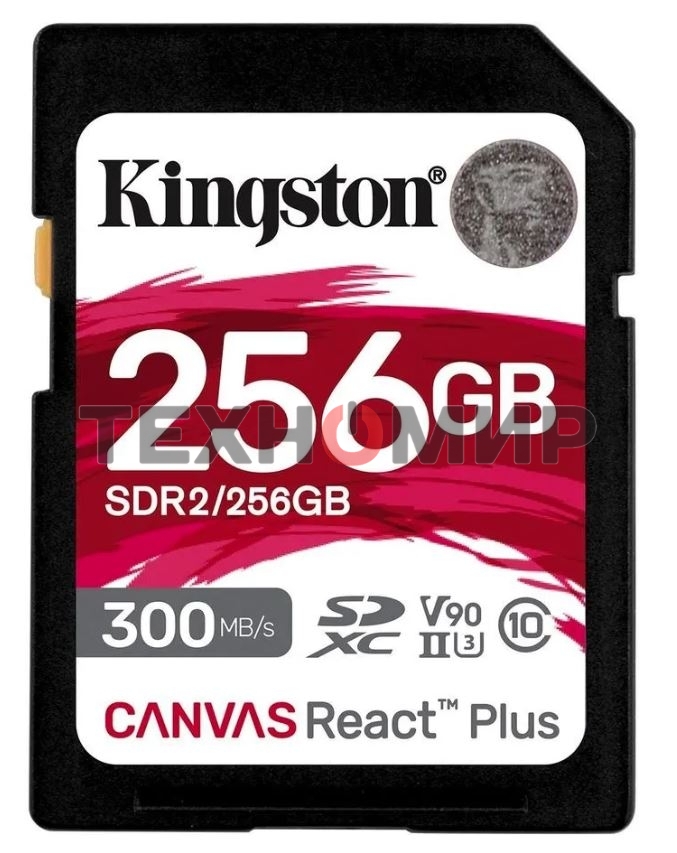 Флеш карта SDXC 256Gb Class10 Kingston SDR2/256Gb Canvas React Plus w/o adapter