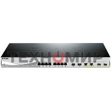 Коммутатор D-Link DXS-1210-12TC, 10 Gigabit Ethernet Smart Switch with 8-port 10GBASE-T + 2-port SFP + 2-port 10GBASE-T/SFP