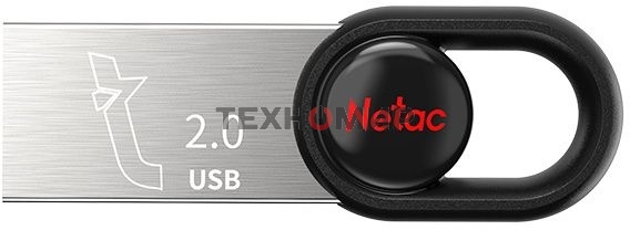 Флешка USB Netac UM2 (NT03UM2N-064G-20BK), 64Gb, USB 2.0, R/W 100/40, серебристый/черный