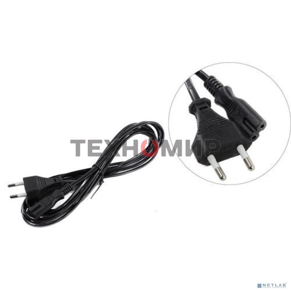 Кабель питания ноутбуков, аудио/видео ExeGate Power PCN-3P (CEE7/16->С7) VDE-250V-2*0.5-CU, 6A, 3м