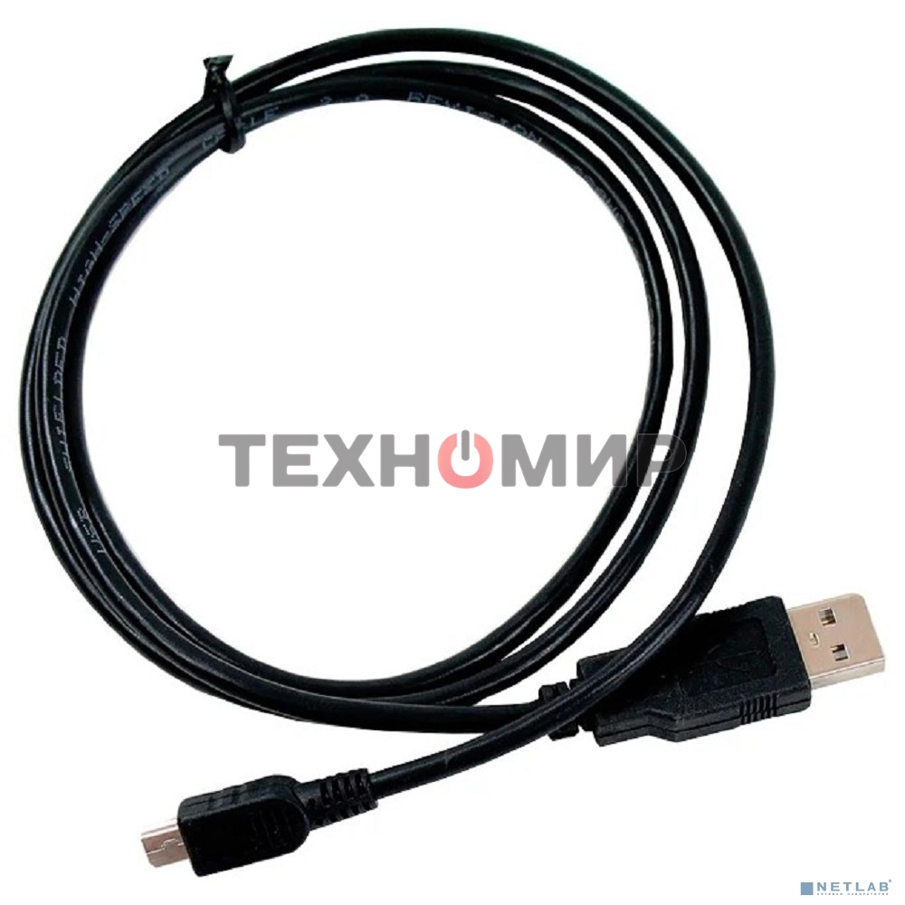 Кабель USB 2.0 A-->mini-B 5P (1м) черный TELECOM/VCOM TC6911BK-1.0M