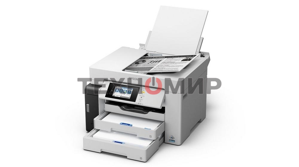 МФУ струйное EPSON M15180 (C11CJ41408), A3+, ч/б, печ. до 25 стр/мин., скан. до 26 стр/мин., 4800 x 1200 dpi (печать) 1200x1200dpi, USB, RJ-45, Wi-Fi, Air Print
