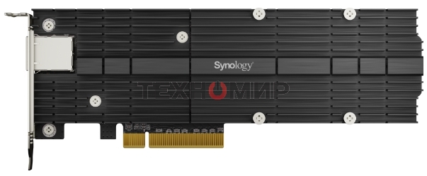 Сетевая карта Synology M.2 SSD-NVME adapter M.2 2110/2080,2 slots m.2 key, 10 Gigabit port RJ-45, PCIe 3.0 x8 adapter (FH bracket)'