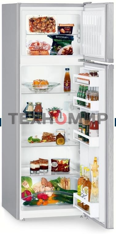 Холодильник Liebherr CTel 2931-26 001 серебристый двухкамерный 218/52л морозилка сверху