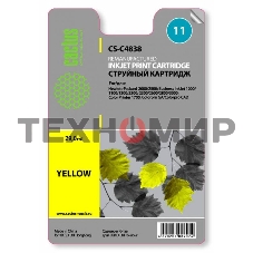 Картридж струйный Cactus CS-C4838 желтый (29 мл) для №11 HP 2000/2500/1000/1100/1200