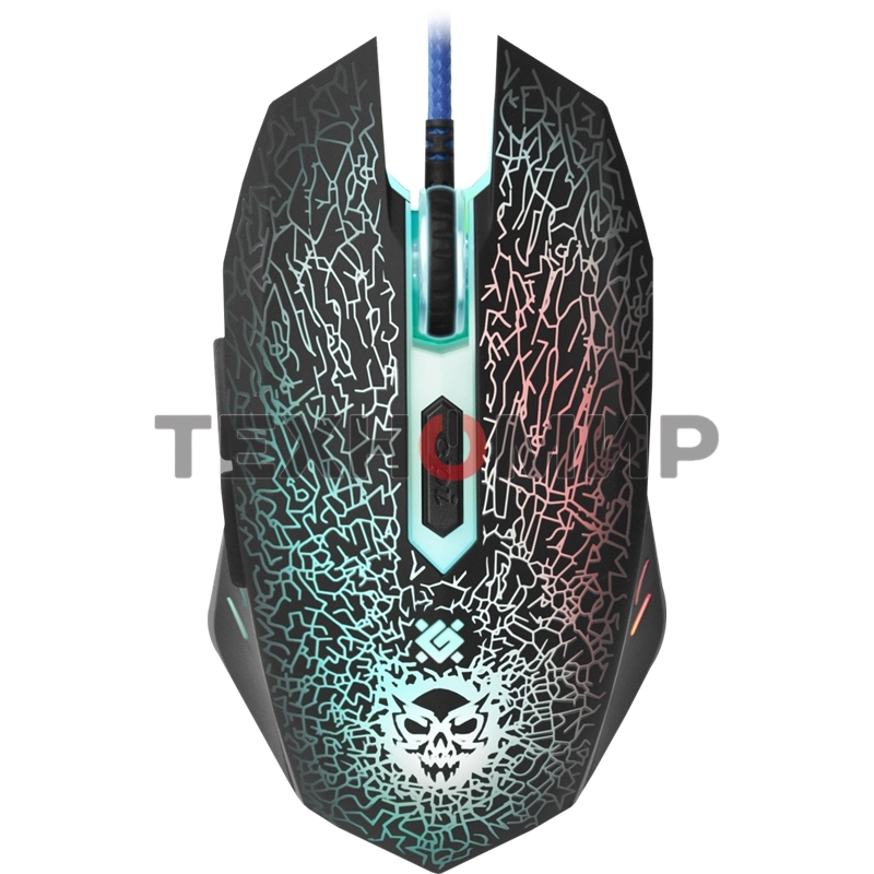 Мышь проводная Defender Shock GM-110L черный, 3200 dpi, USB, кнопки - 6