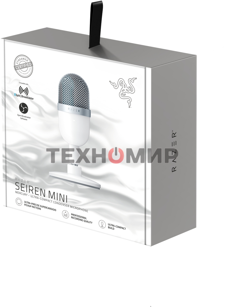 Микрофон Razer Seiren Mini Mercury Razer Seiren Mini Mercury – Ultra-compact Condenser Microphone
